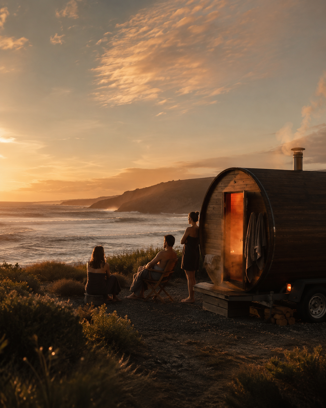 Sauna mobile au bois Fog&Fire au Pays Basque